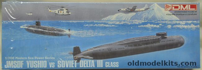 DML 1/700 JMSDF Yushio vs Soviet Delta III - With P-3C Orion and (2) HSS-2B Seaking, 7003 plastic model kit